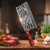 Premium Hammered Finish Chef’s Cleaver – Kitchen Cutting Knif