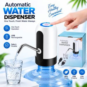 Rechargeable Electric Water Dispenser Pump – USB Wireless Bottle Water Pump