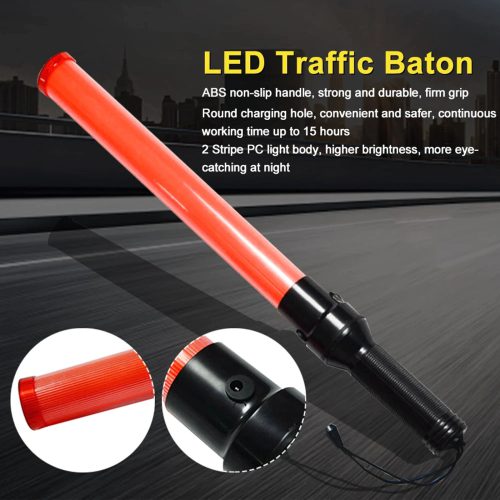 Rechargeable LED Traffic Baton – Signal Hand Indicator Light Stick