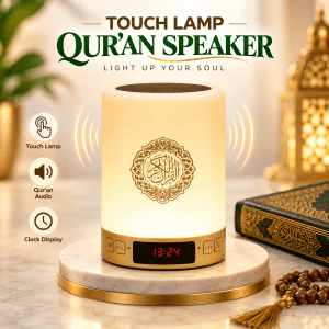 SQ-112 Smart Quran Speaker Lamp – Touch LED, Quran Recitation, Azan, Bluetooth & App Control