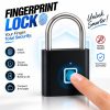 Smart Fingerprint Padlock – USB Rechargeable Biometric Keyless Security Lock