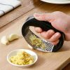 Stainless Steel Garlic Press & Mincer – Ergonomic Rocking Garlic Crusher & Squeezer with Rust-Proof Mesh for Fast Kitchen Prep