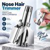 Stainless Steel Manual Nose Hair Trimmer – Battery-Free & Washable
