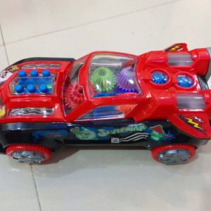 Transparent Gear Racing Car Toy with LED Lights