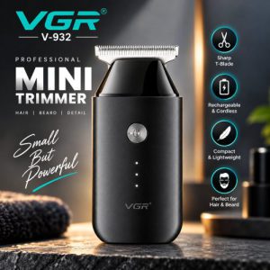 VGR V-932 Mini Cordless Hair & Beard Trimmer – 120 Min Runtime