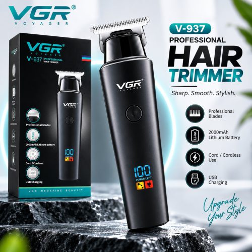 VGR V-937 Professional Cordless Hair & Beard Trimmer – 500 Min Runtime