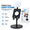 Video Call Light Stand – Adjustable Ring Light with Phone Holder for Streaming