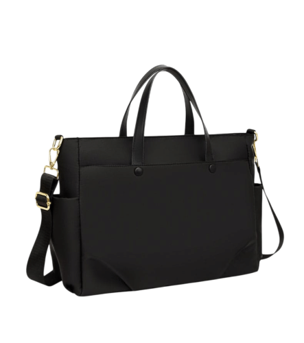 White Lily Women’s Oxford Tote Bag – Large Waterproof Shoulder Handbag for Travel & Shopping