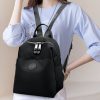Women’s Soft Nylon Backpack – Lightweight Designer Travel Daypack (Black)