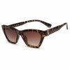 Women’s Tortoise Pattern Sunglasses – Brown & Black Square Cat-Eye Eyewear
