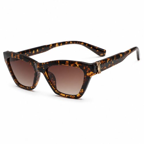 Women’s Tortoise Pattern Sunglasses – Brown & Black Square Cat-Eye Eyewear