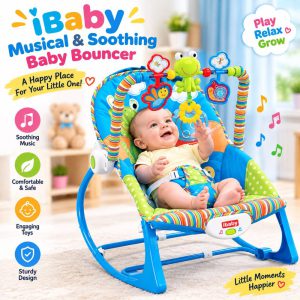 iBaby Musical Baby Bouncer 2-in-1 – Rocking Seat & Toddler Chair