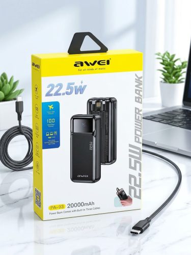 AWEI PA-93 20000mAh 22.5W Fast Charging Power Bank