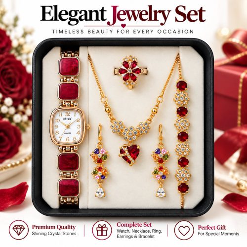 5 in 1 Ladies Watch & Jewelry Gift Set (1)