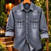 Denim Trendy Shirt Premium for Men PikBay.com