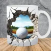 Golf Ball Ceramic Mug – Premium Golf Course Design Coffee Cup