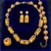 Premium Golden Topaz Stone Jewelry Set