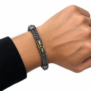 Premium Mercedes-Benz Stainless Steel Chain Bracelet for Men