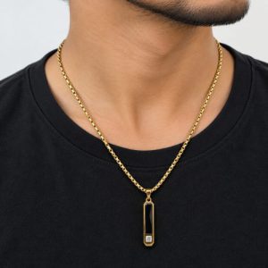 Premium Stainless Steel Bar Pendant Chain Necklace