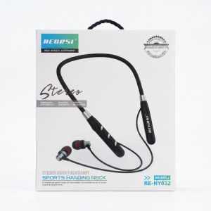 RECRSI RE-NY032 Wireless Neckband Earphone – Bluetooth Sports Headset