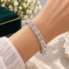 Royal Silver American Diamond Bangle Set (1)
