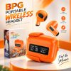 TWS Wireless Earbuds with Digital LED Clock – Powerful Bass & Stereo Calling