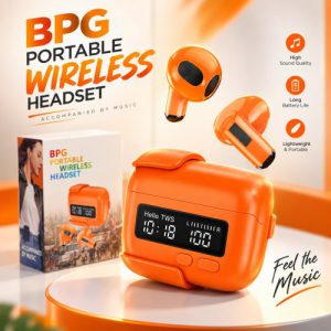TWS Wireless Earbuds with Digital LED Clock – Powerful Bass & Stereo Calling