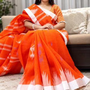 Traditional Authentic Sylheti Handloom Cotton Manipuri Saree (1)
