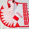 Traditional Red and White Block Print Couple Combo Set