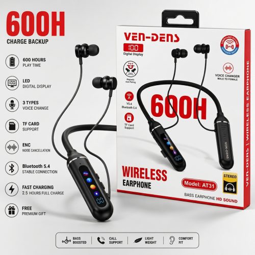 VEN-DENS 600H AT31 Wireless Earphone – Bluetooth Earbuds