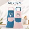 Waterproof Kitchen Apron – Oil-Resistant Cooking Apron with Hand Towels & Large Pocket