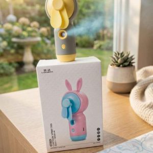 🌬️ Cartoon Spray Fan – কিউট মিনি হ্যান্ডহেল্ড স্প্রে ফ্যান